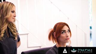 NURU STROKES - goddess Masseuse Scarlett Sage Tricked A Rival By Fucking Him During NURU Rubs