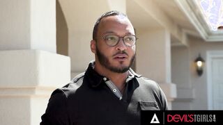 DEVILS TGIRLS - Beauty Big Titted Tgirl Brittney Kade Gets Her Warm Butt Plumbed By A African Man