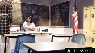 TRANSFIXED - Popular 18yo Lesbians Team Up To Nailed Their beauty New Shemale Hispanic Professor Jessy Dubai
