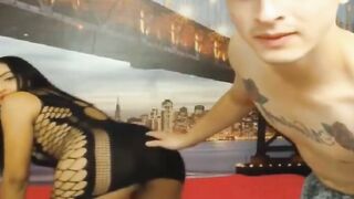 Webcam Girl Rides Her Man After Intense Blowjob Session