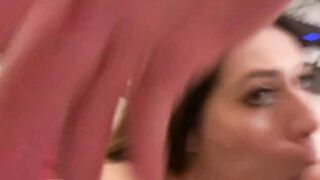 Rough Latina Blowjob with Big Cock and Cumshot