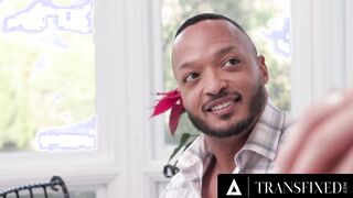 TRANSFIXED - Incredible Sexy Red Head Shemale Tori Easton Teases Her Bf With Her Babe Legs Into Tights