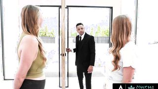 NURU RUBS - Voluptuous Masseuses Skylar Snow And Jasmine Daze Charm A Long Client With beauty Three-Way