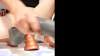 Extreme Anal Stretching with a Large Toy