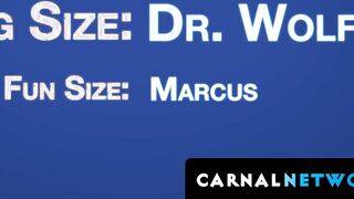 Marcus Ryder got fucked bareback by the doctor while stroking his cock up and down