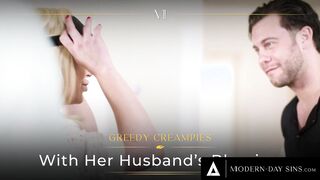 MODERN-DAY SINS - Infertile Man Lets His Huge-Time Best Friend Cummed His Blindfolded Wifey