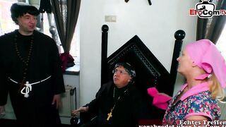 Monk seduces the Russian cleaning lady for sex