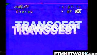 Rivers of juicy semen trickled out of Luke Hudson's well-fucked extra entrance in a t