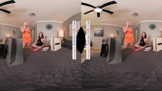 Rich girls, Mandy Waters & Vanessa Cage, test out their new personal assistant
