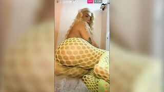 hot irani in fishnet shows off her body live