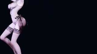 3D lingerie model cheating with her boss