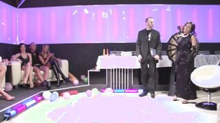 Slutty chicks blowing dicks inside sex party
