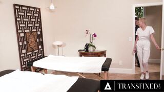 TRANSFIXED - Turned On Masseuse Offer Happy Ending 3 Way To Huge Hooters Brittney Kade & Her Hubby