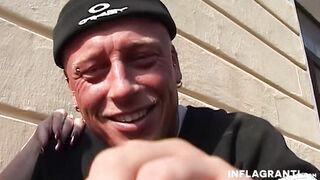 Turned On lovers fucking outdoor