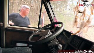 Mature geezer seduces dark hair 19 year old to plowed