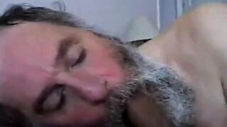 Bearded Daddy Sucks and Swallows