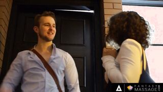 FANTASY STROKES - Cutie Masseuse Offer To Her Neighbors Her New Full Body Rubs Service