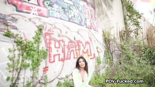 Stumbling upon hot Latina then fucking her sweet pussy