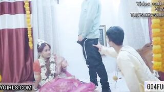 Indian Shadi Ke Rat Husband Ke Samne Boyfriend Ke Sath Hardcore Sex Full Masti