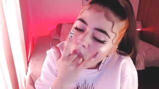 Egirl spits and drools all over penis - Ahegao head