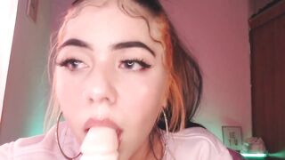 Egirl spits and drools all over penis - Ahegao head