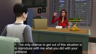Blackmailed Schoolgirl Fucks His School Professor Inside her office So