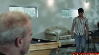 Hot ass licking session with stepdad and stepson