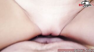 Unattractive old woman with tiny jugs pov
