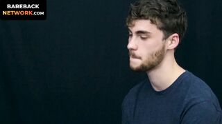Logan Carter feels his nuts filled with cum as he fucks his hungry submissive's face