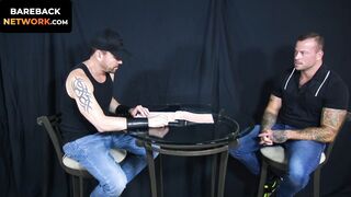 Muscular Sean Duran wastes no time fucking Riley's face like it was a tight hole