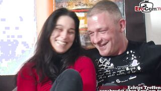 German amateur porn casting with a real married lovers