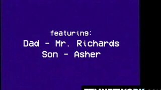 Mr. Richards aimed his cannon of a cock right at my Asher RIchard's tiny extra entran