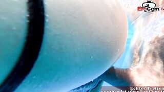 Big Boobed Hispanic 19 year old Alaska Rod fuck into the pool