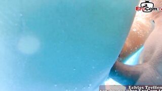 Big Boobed Hispanic 19 year old Alaska Rod fuck into the pool