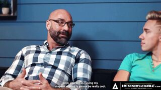 HETEROFLEXIBLE - Aroused Twinkie Carter DelRey Barely Can Take Stepdaddy Drew Sebastian's BIG Cock