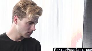 Hairy stepdad with glasses ass screws youthful Latin twink