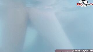 3Some into the pool with 2 young teenie Joana Kaiser