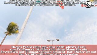 German vacationers having outdoors sex on the beach
