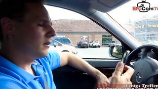 Blonde picked up for a bj while flirting
