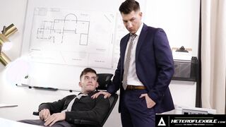 HETEROFLEXIBLE - Caught Jerking Off, Trevor Brooks Offer His Butt To Fucked To Hung Boss Jordan Starr