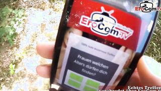 Fat teenagers Samantha Kiss at a sex met into the forest