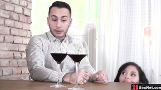 Petite latina fucked by bf and bartender
