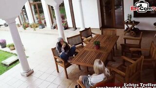 Craftsman seduced by blonde Aby Action