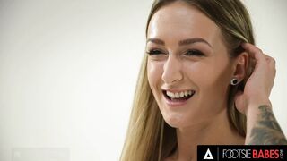 FOOTSIE BABES - Super Sexy Beauty Elena Lux Makes A Man Cum On Her Perfect Toes After Rough Anal Sex