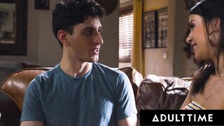 ADULT TIME - 18 Year Old Innocent Kylie Rocket Offer Her boyfriend Permission To Smash Her PAWG BFF Aften Opal!