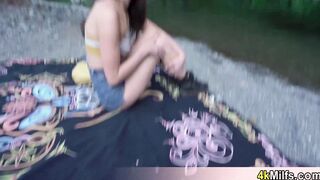 Going to visit the lake with Mila Taylor