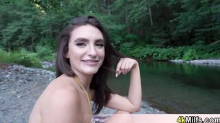 Going to visit the lake with Mila Taylor