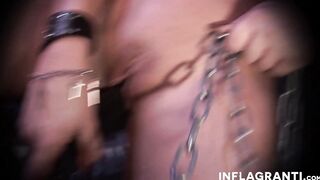 Trashy girlfriend fucks her ebony vibrator