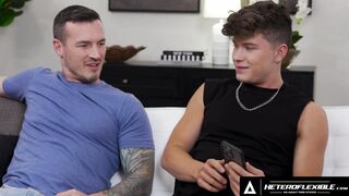 HETEROFLEXIBLE - Buddies Drake Von & Derek Kage Got Aroused While Doing Cock Pics! SPANISH SUBTITLES