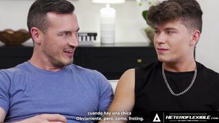 HETEROFLEXIBLE - Buddies Drake Von & Derek Kage Got Aroused While Doing Cock Pics! SPANISH SUBTITLES